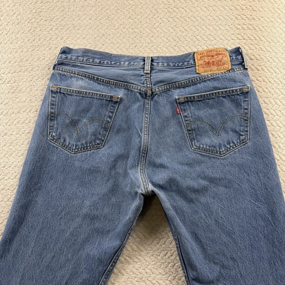 Vintage Levi's 501xx Button Fly‎ Jeans Men's 38x34 Grunge Denim 90's Rockabilly